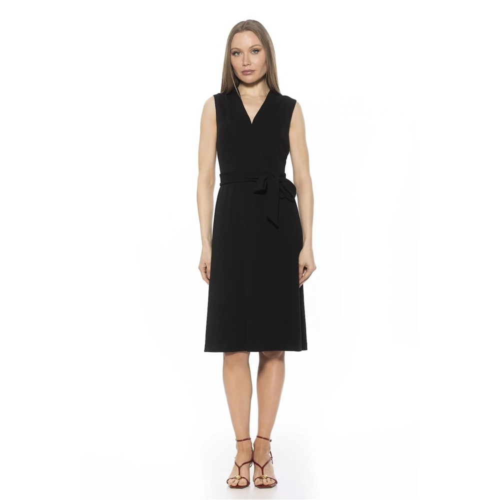 Worthington Elegant Black/Dark Gray Sleeveless Dress XS